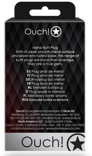 Bijou – silver-red 6 x 2.6 cm