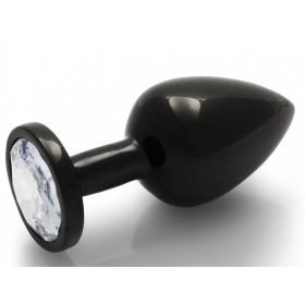   Bijou – Prémium anal gyöngy, 7 x 3,3 cm, fekete-átlátszó