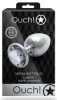 Bijou – silver, transparent, round anal pampering 8 x 4 cm