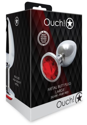 Bijou – silver-red round 8 x 4 cm