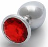 Bijou – silver-red round 8 x 4 cm