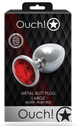 Bijou – silver-red round 8 x 4 cm