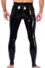 Xrub – black and blue latex trousers with zippers front and back