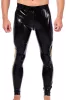 Xrub latex trousers - front and back zippers, black and yellow