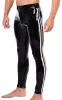 Xrub latex trousers - black and white, with a front-back zipper