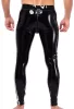 Xrub latex trousers - black and white, with a front-back zipper