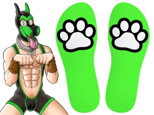 Paw Kinky – sensual green dog socks