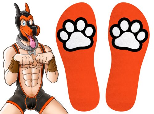 Paw Kinky Puppy – sensual orange socks