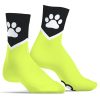 Paw Kinky Puppy – bright yellow fluo socks for pampering