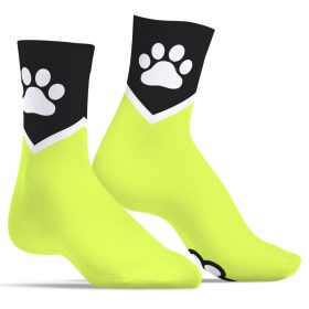 Paw Kinky Puppy – bright yellow fluo socks for pampering