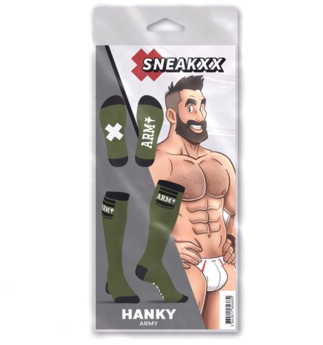 Hanky Army SneakXX – fashionable green high socks