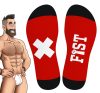 HANKY FIST SneakXX – high-top socks in red
