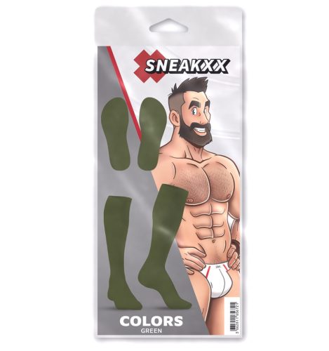 COLORS SneakXX – stylish high-top socks in khaki green