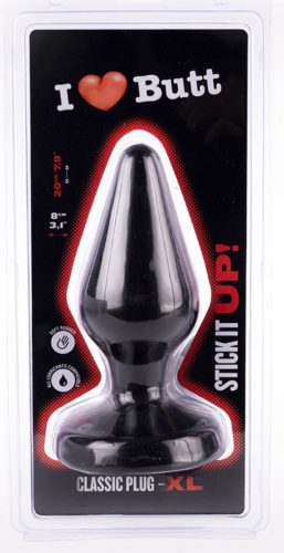 Plug Classic XL – prémium anál vibrátor, 17 x 7,5 cm fekete