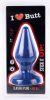 Plug Classic XL I Love Butt – Premium Rectal Stimulator Blue