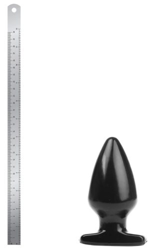 Plug Fat M – prémium anális játékszer, 14 x 7.5 cm, fekete