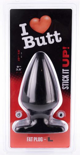 Plug Fat L – Premium Anal Pampering, 15.5 x 9 cm, Black