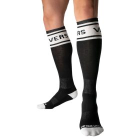 Identity Poem – stylish black high-top socks