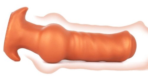 Plug Dogsit M – prémium narancs színű anális kényeztető 14 cm