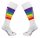 Pride Football – white rainbow high socks