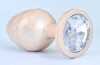 Ikonik Diamond S – prémium anális dugó bézs színben