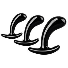 Three curved plug pads – 11 x 3.5 cm black