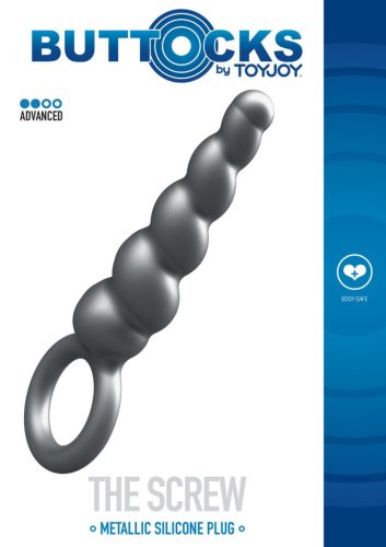 Plug The Screw – premium anal plug grey, 10 x 2.7 cm