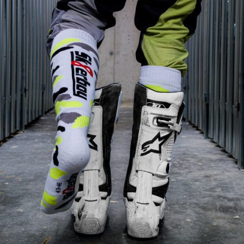 High Mx Socks Sk8erboy – stylish white-fluo-black socks