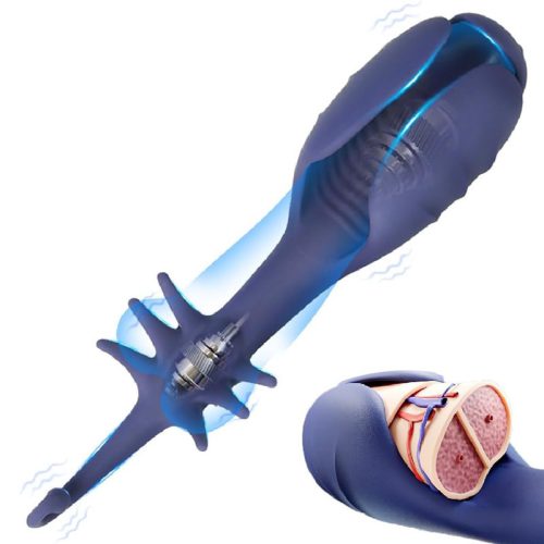 Masturbateur double vibrator with double vibrating mustaches pattern