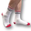 Fist Pig – stylish red and white socks