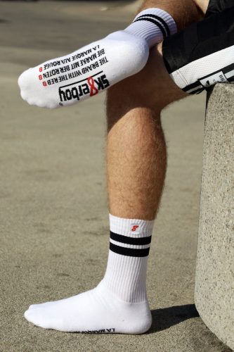 Retro Sk8erboy – white socks in premium style