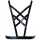 Bijoux Indiscrets - black crossed armor with neck