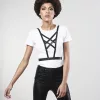 Bijoux Indiscrets - black crossed armor with neck