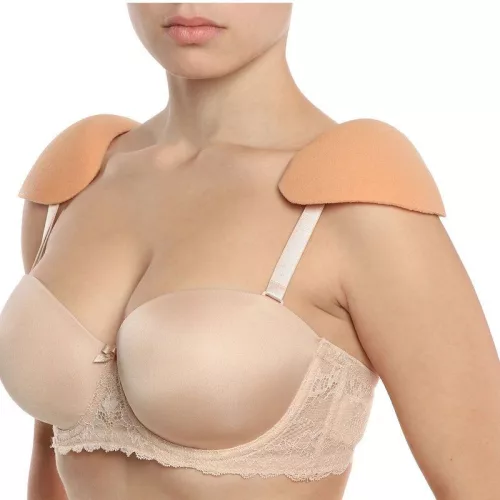 BYE-BRA – heart-warming shoulder pads in beige