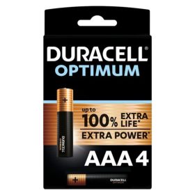   Duracell Optimum 200 - Premium AAA Alkaline Battery Pack 4pcs