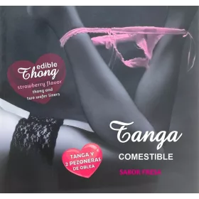   HOTFLOWERS – Strawberry Flavoured Women's Thong and 2 Nipples with Pads