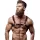 Fetish – Men's Eco-Leather Chest Strap Black/P Red