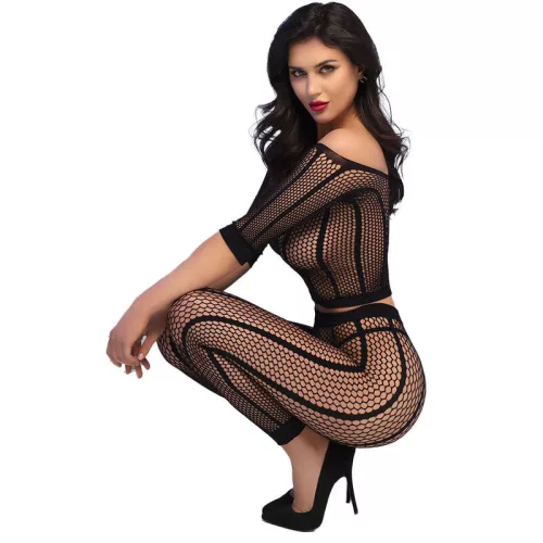 CHILIROSE - black top and leggings in size S/M