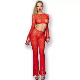 CHILIROSE - sensual red top and trouser set