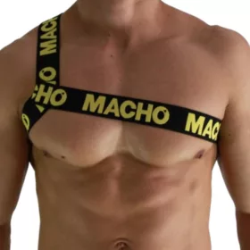 MACHO - stylish Romanian harness, yellow size L/XL
