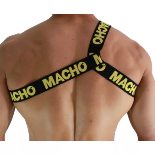 MACHO - stylish Romanian harness, yellow size L/XL