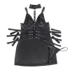 SUBBLIME – fekete bőr bondage test játék L/XL