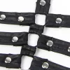SUBBLIME – fekete bőr bondage test játék L/XL