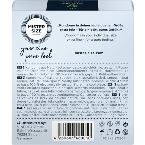 MISTER SIZE - XS condoms 47 mm (3 pcs)