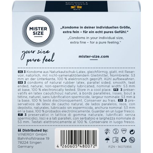 Mister Size - Premium condoms size M (53 mm, 3 pcs)