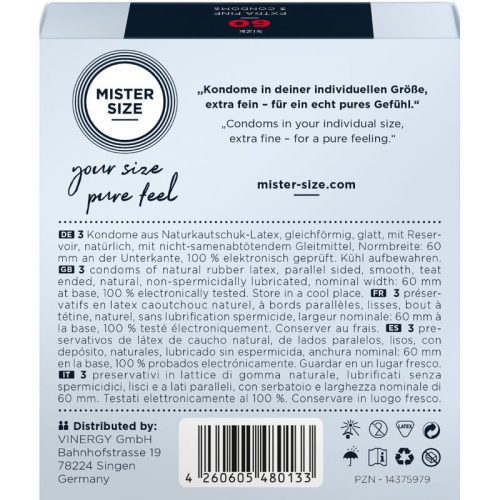 MISTER SIZE – XXL Condoms 60 mm (3 pieces)