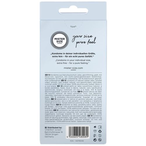 MISTER SIZE - Condoms M (10 pcs) for premium comfort