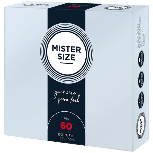 Mister Size – XL condoms 60 mm, premium comfort 36 pcs