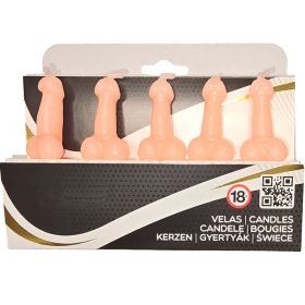 DIABLO PICANTE – 5 pcs flesh-colored penis candle box