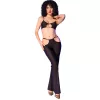 CHILIROSE - black top and leggings with gold accessories